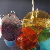 Murano Multicolored Disc Chandelier 57