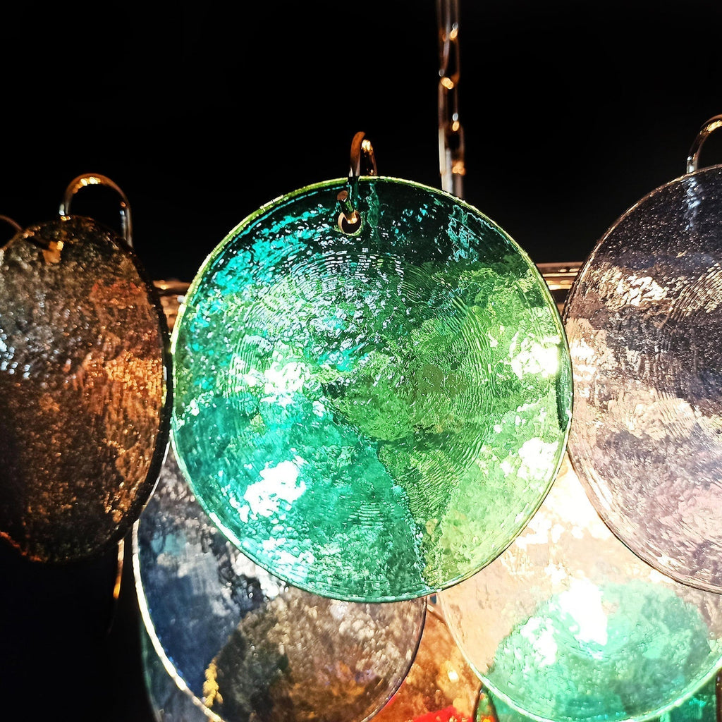 Murano Multicolored Disc Chandelier 57