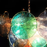 Murano Multicolored Disc Chandelier 57
