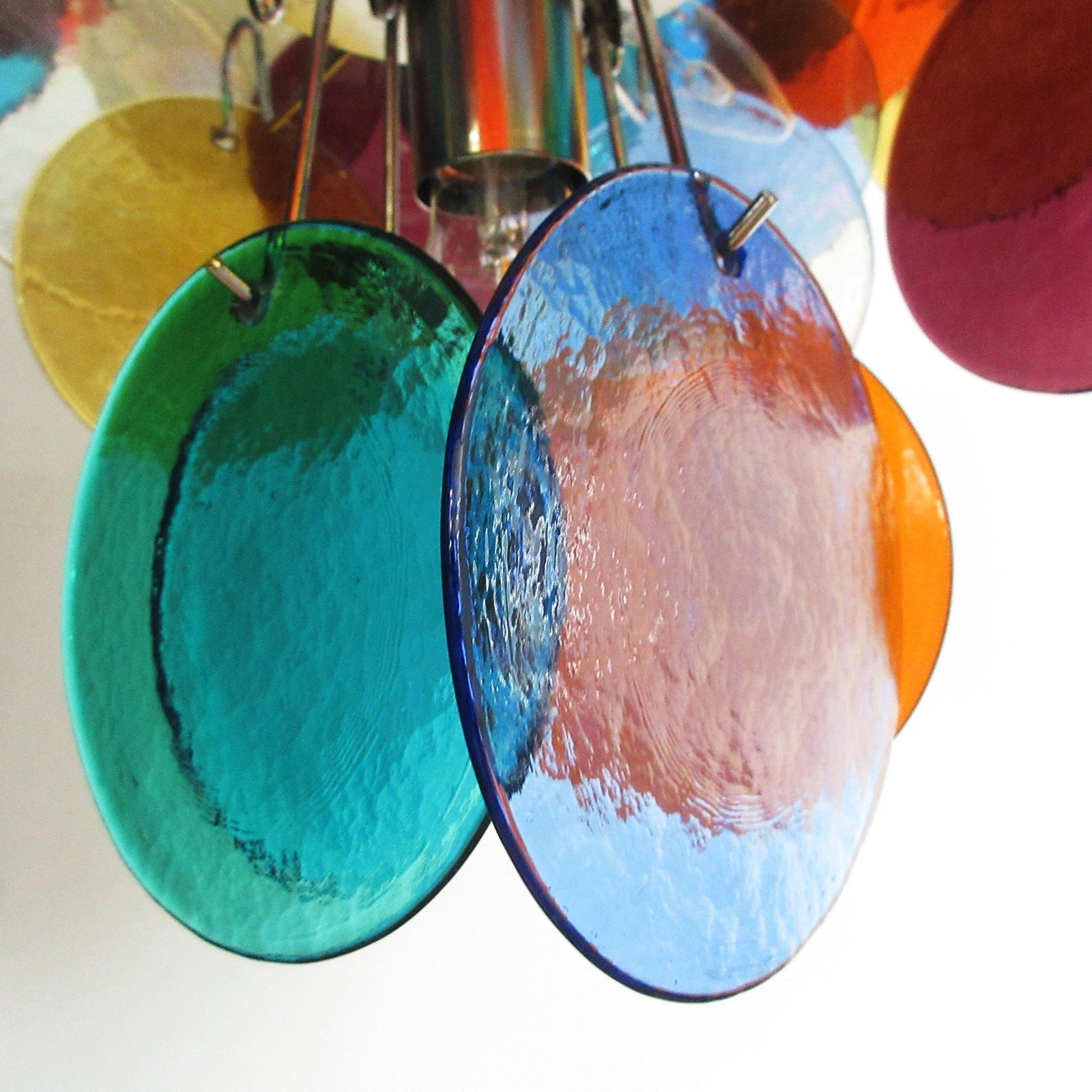 Murano Multicolored Disc Chandelier 57