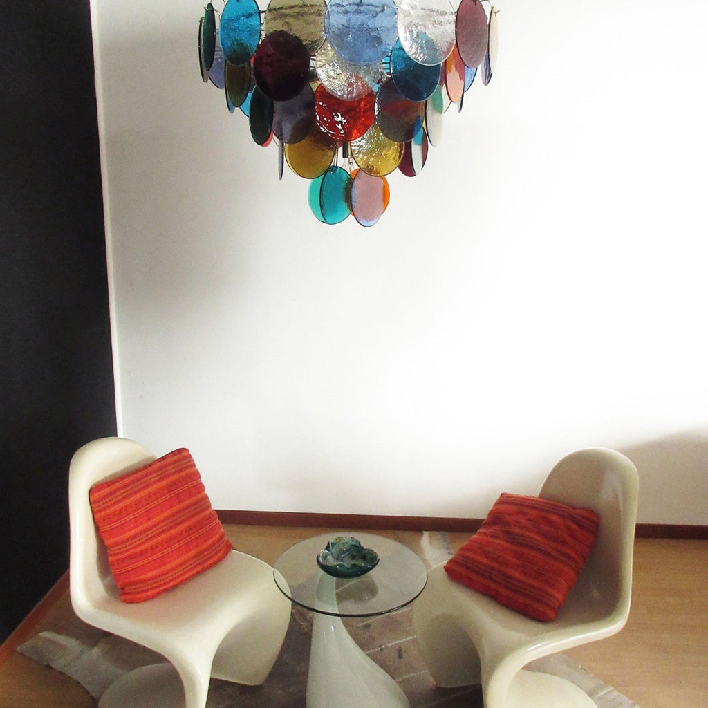Murano Multicolored Disc Chandelier 57