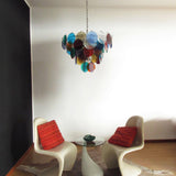 Murano Multicolored Disc Chandelier 57