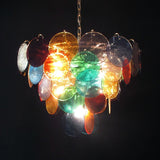 Murano Multicolored Disc Chandelier 57