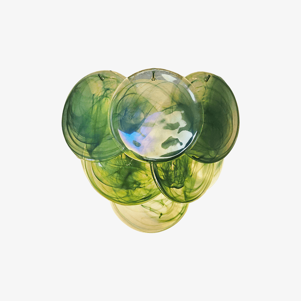 Murano Disc Wall Sconce Green