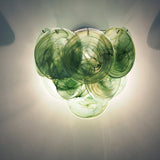 Murano Disc Wall Sconce Green