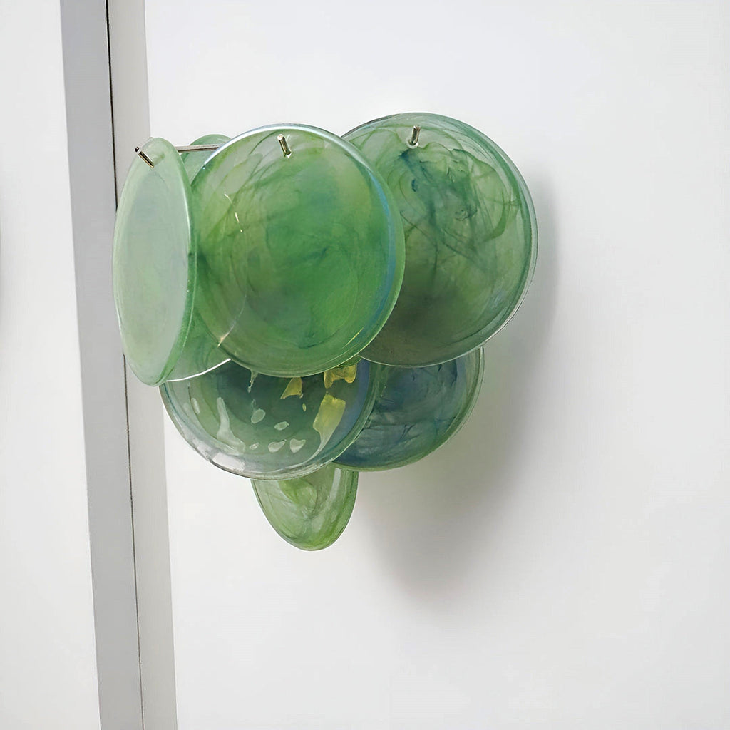 Murano Disc Wall Sconce Green
