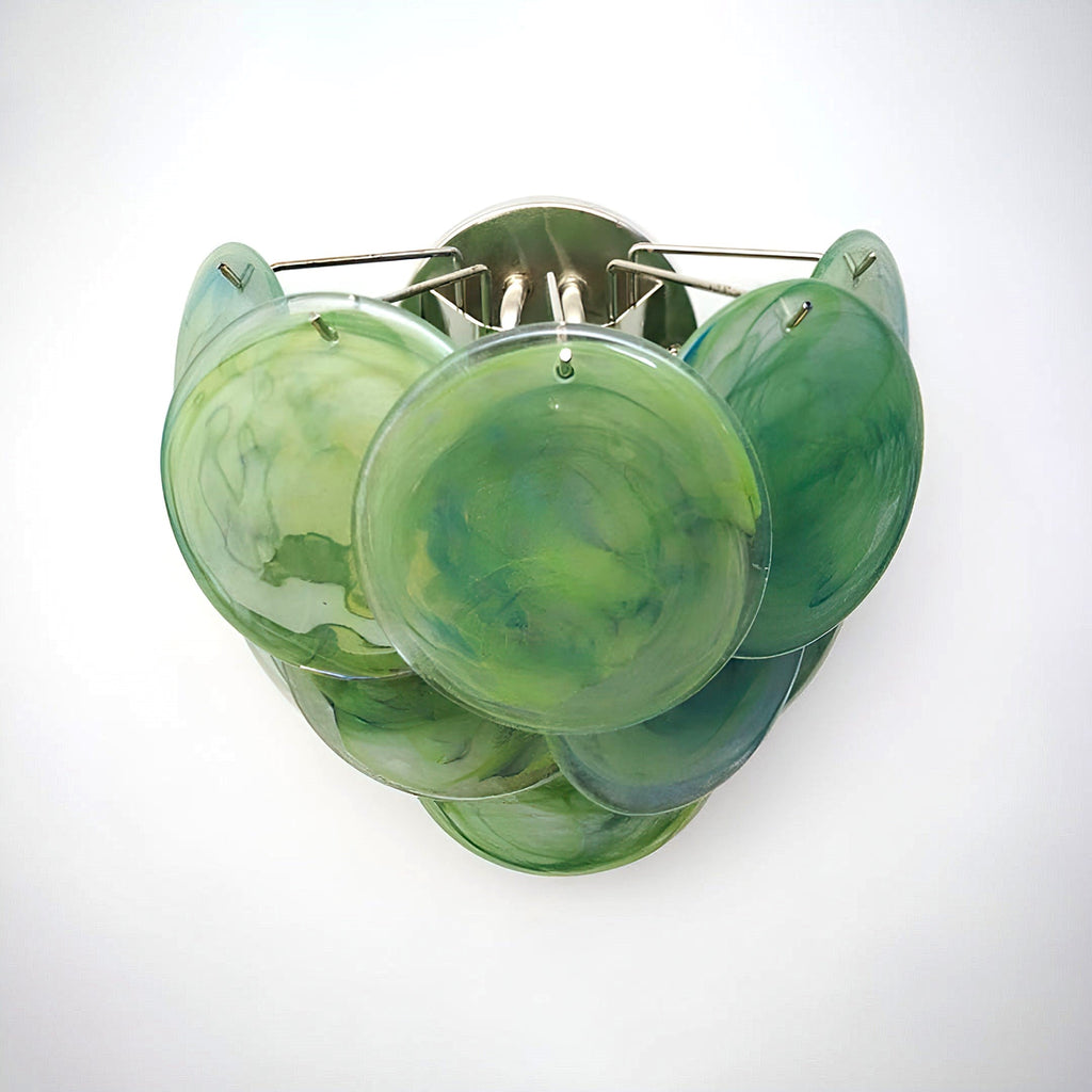 Murano Disc Wall Sconce Green