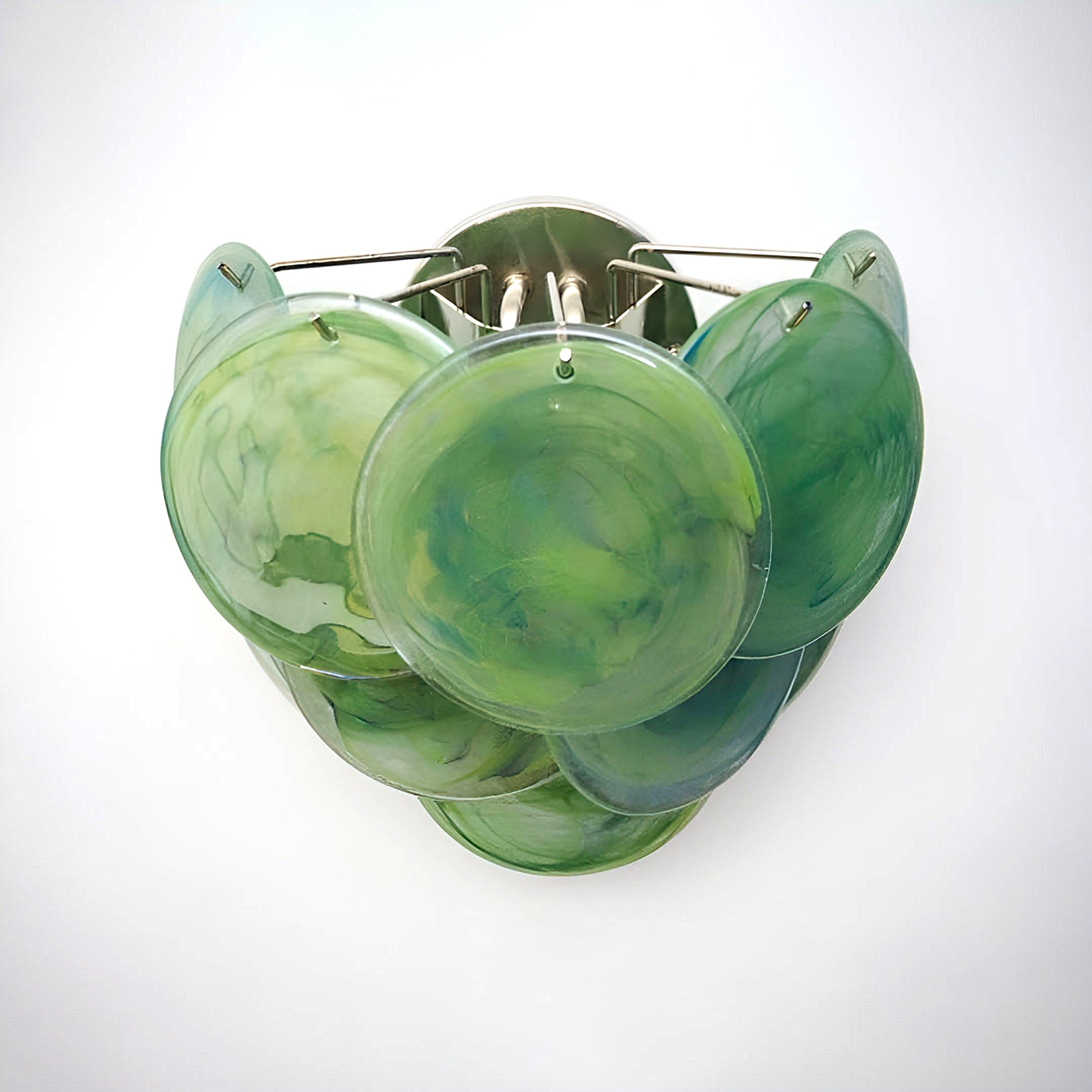 Murano Disc Wall Sconce Green