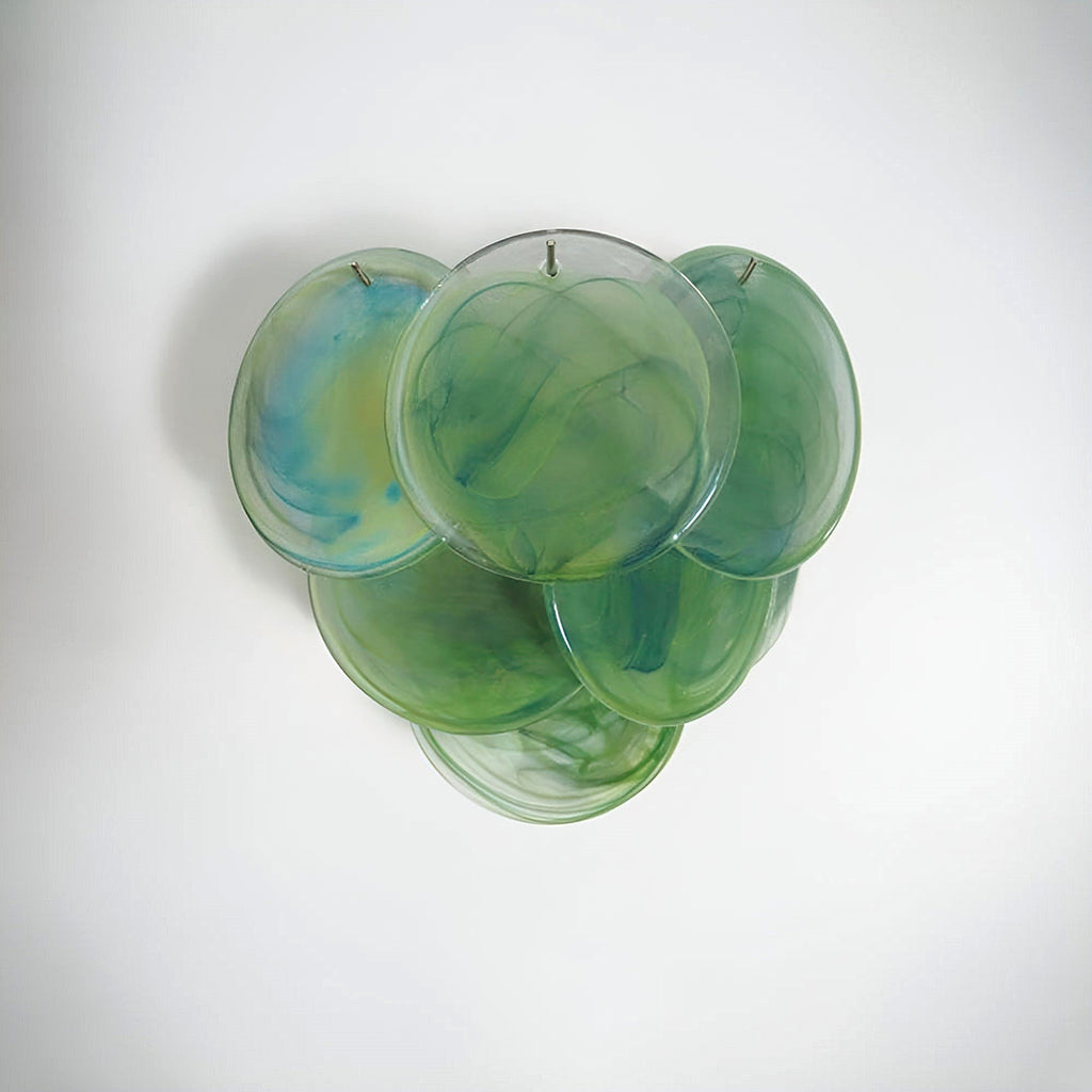 Murano Disc Wall Sconce Green