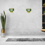 Murano Disc Wall Sconce Green