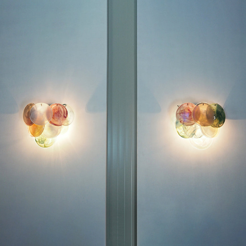 Murano Disc Wall Sconce Colorful