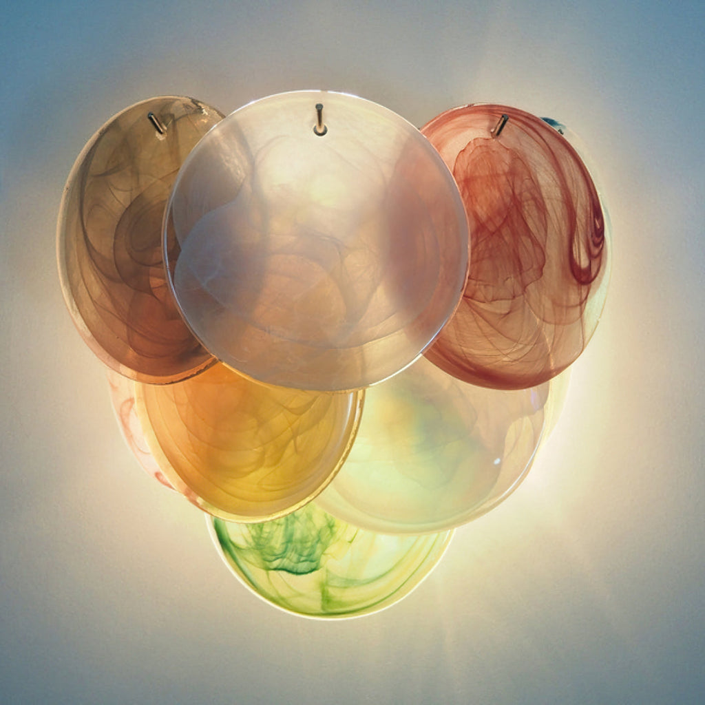 Murano Disc Wall Sconce Colorful