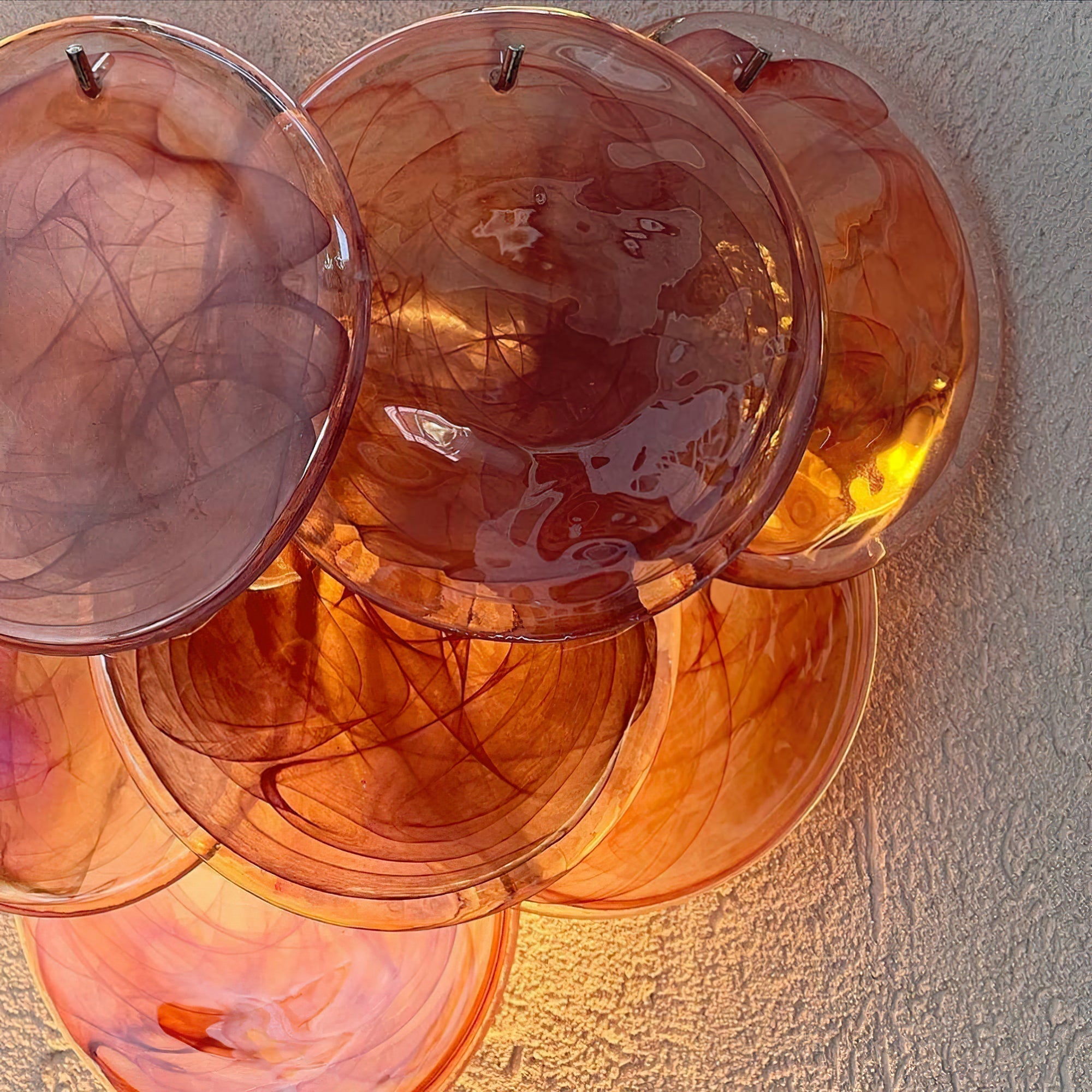 Murano Disc Wall Sconce Pink