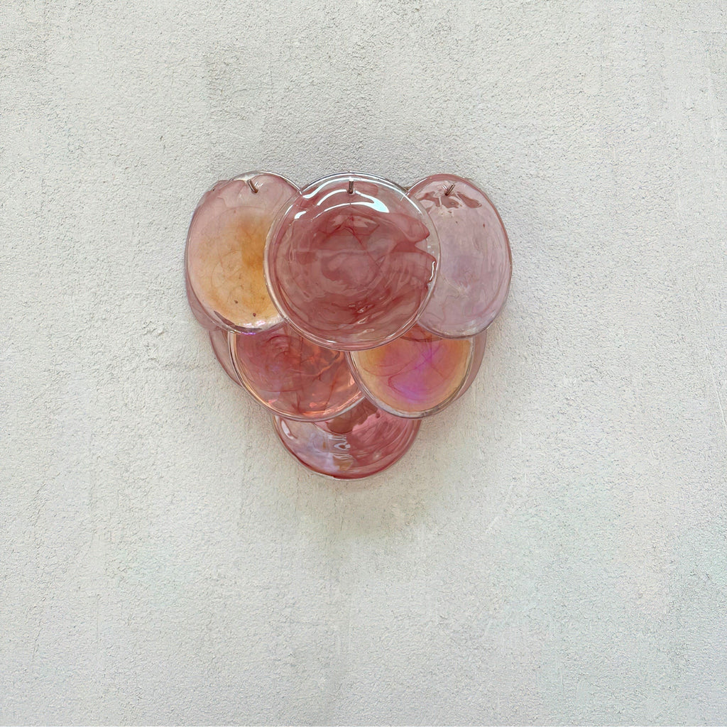 Murano Disc Wall Sconce Pink