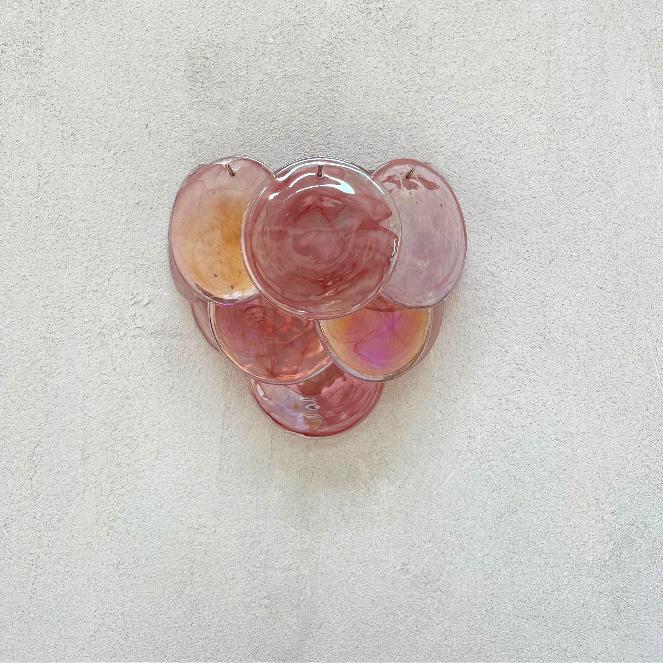Murano Disc Wall Sconce Pink