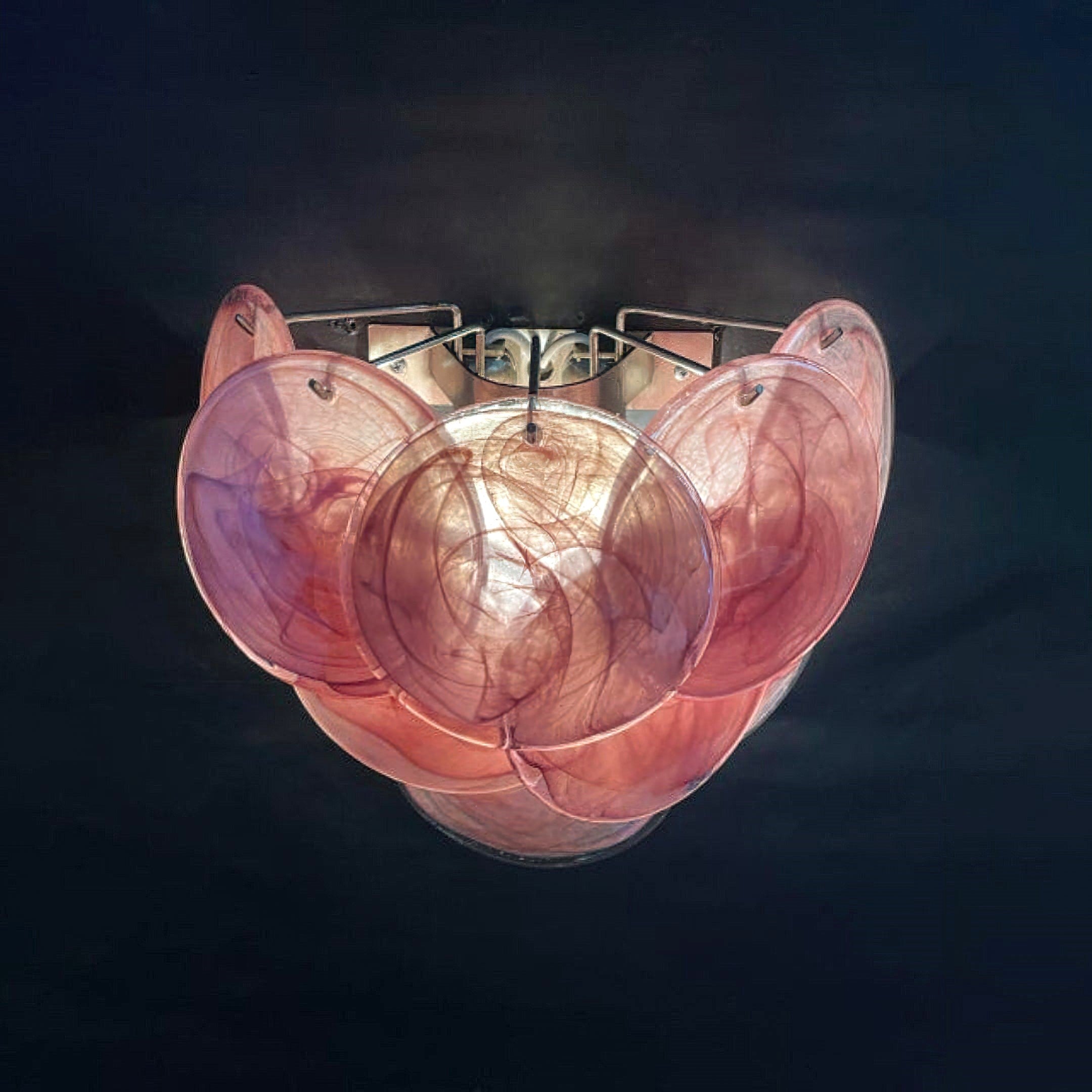 Murano Disc Wall Sconce Pink