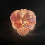 Murano Disc Wall Sconce Pink