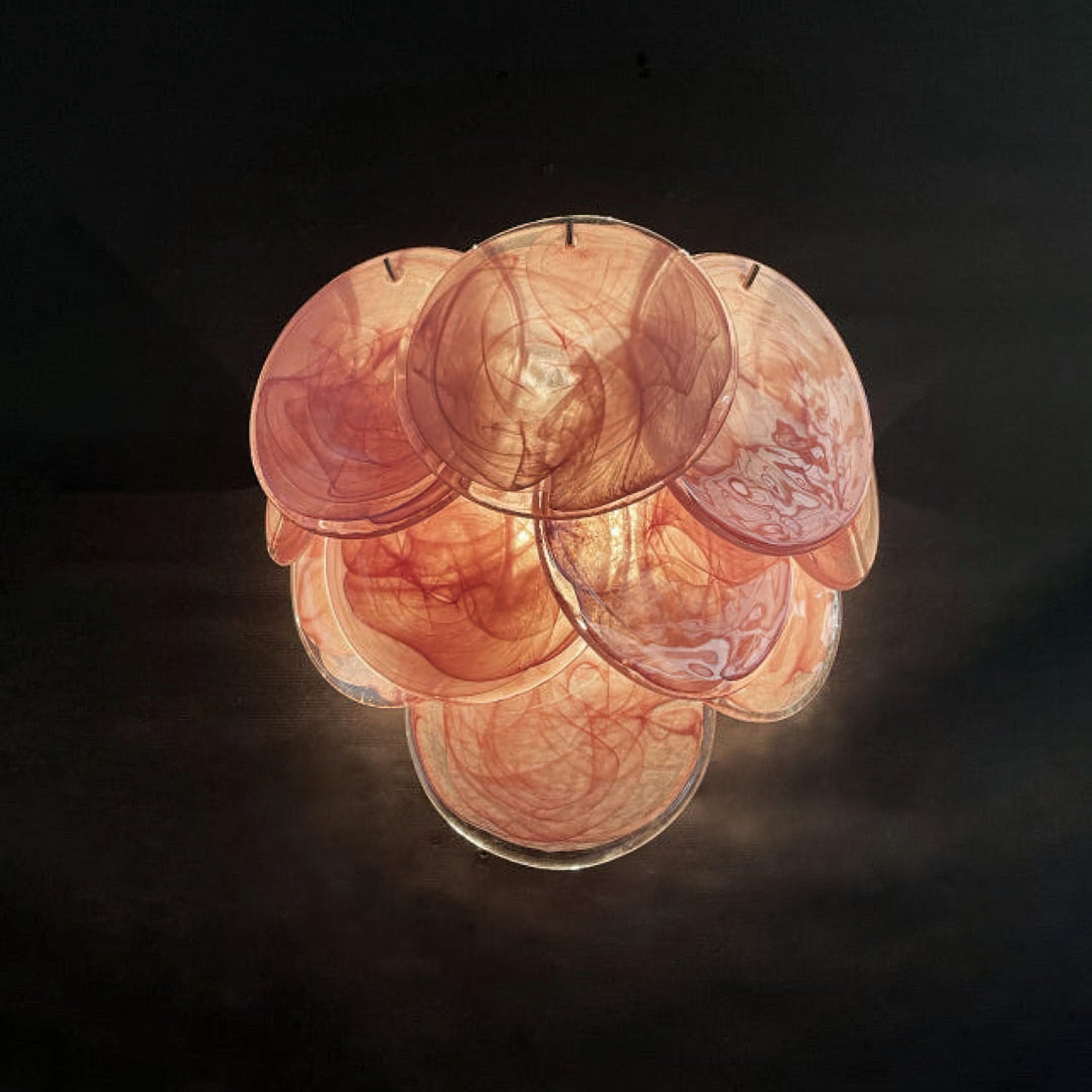 Murano Disc Wall Sconce Pink