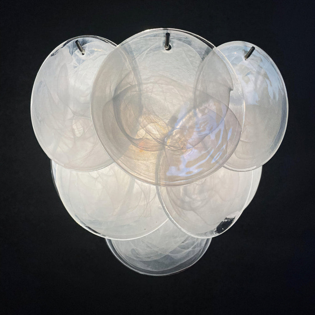 Murano Disc Wall Sconce White