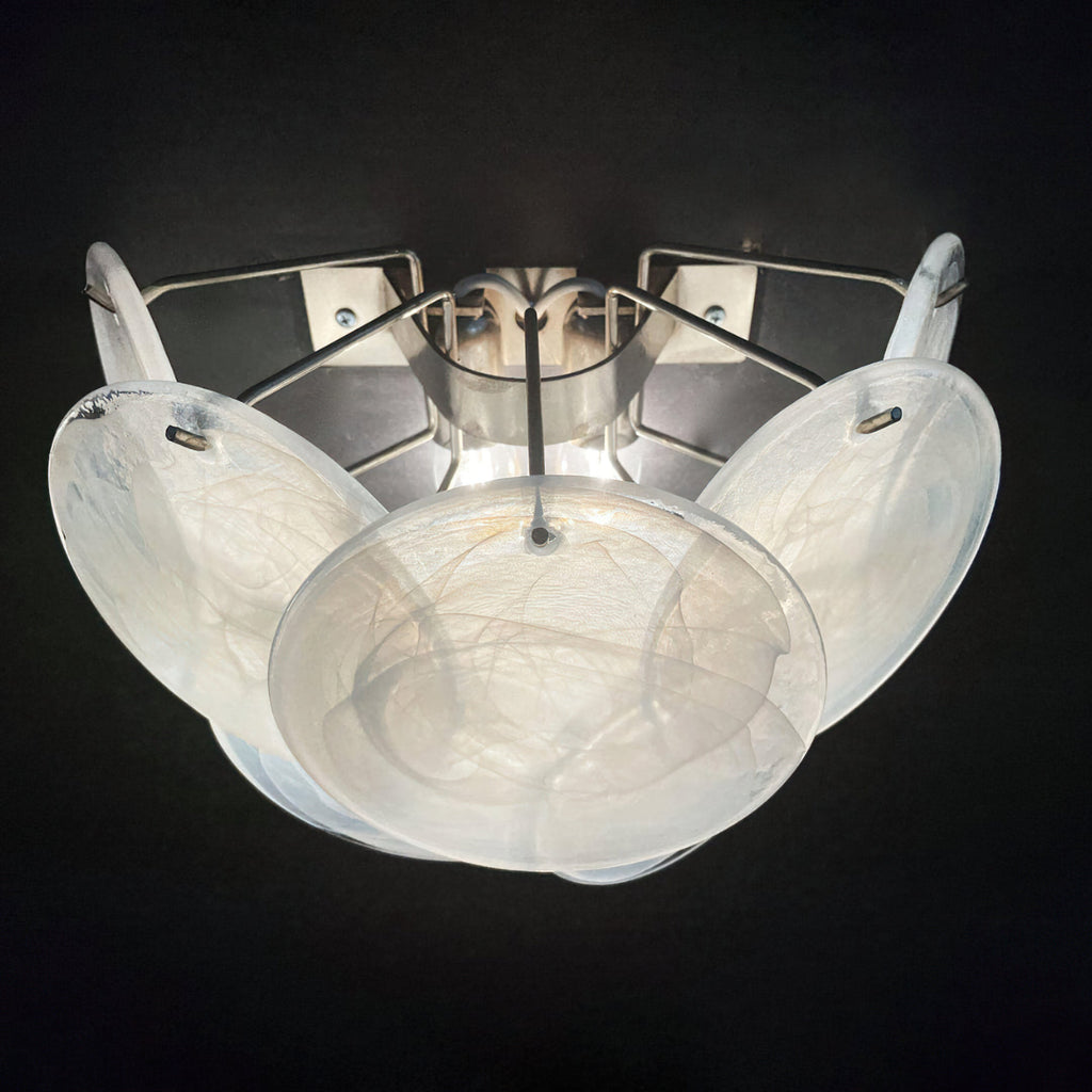 Murano Disc Wall Sconce White