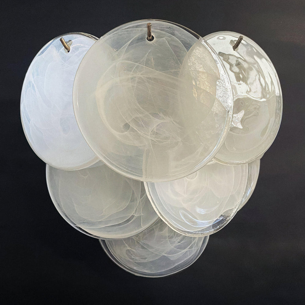 Murano Disc Wall Sconce White