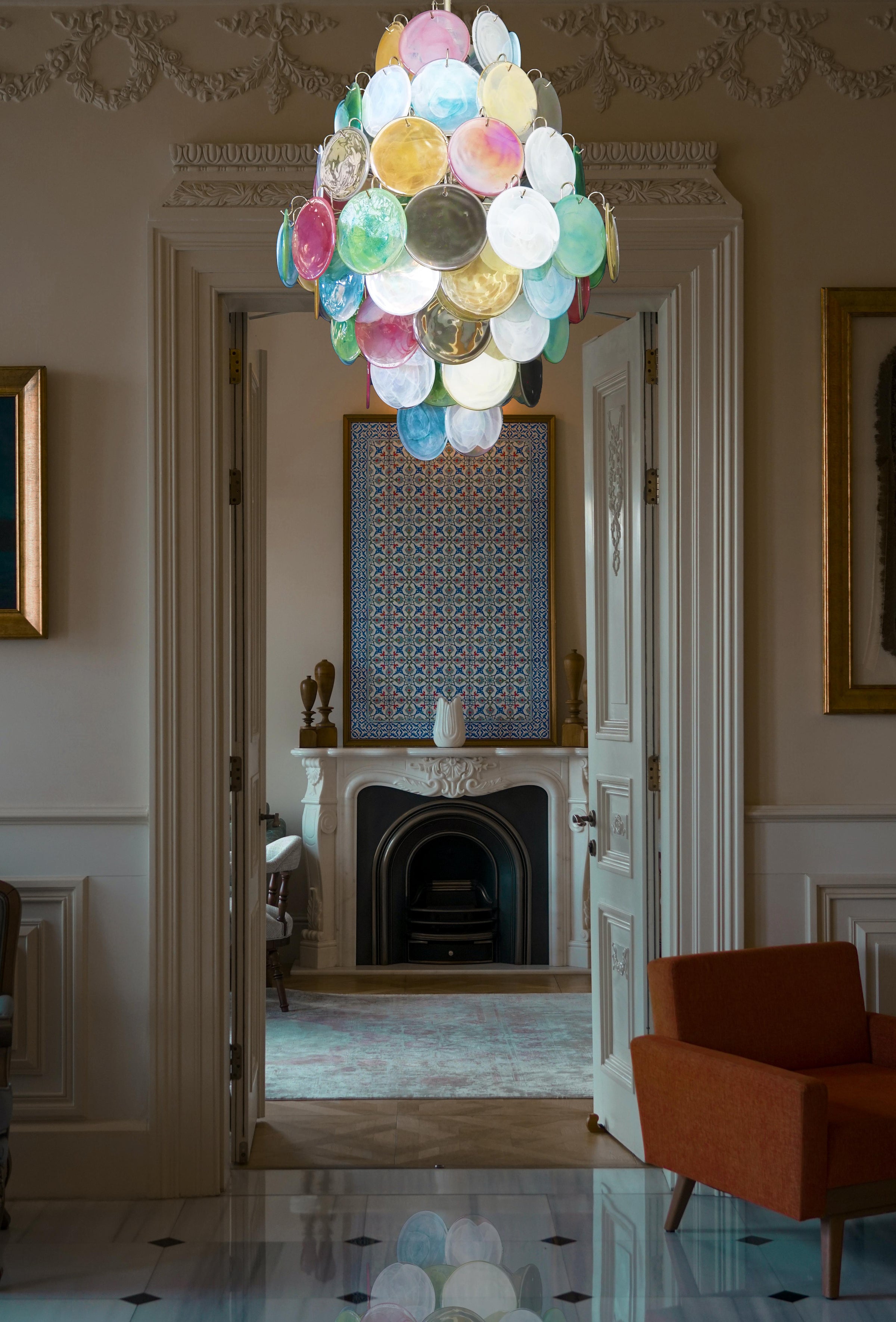 Murano Disc Chandelier Arlecchino 87