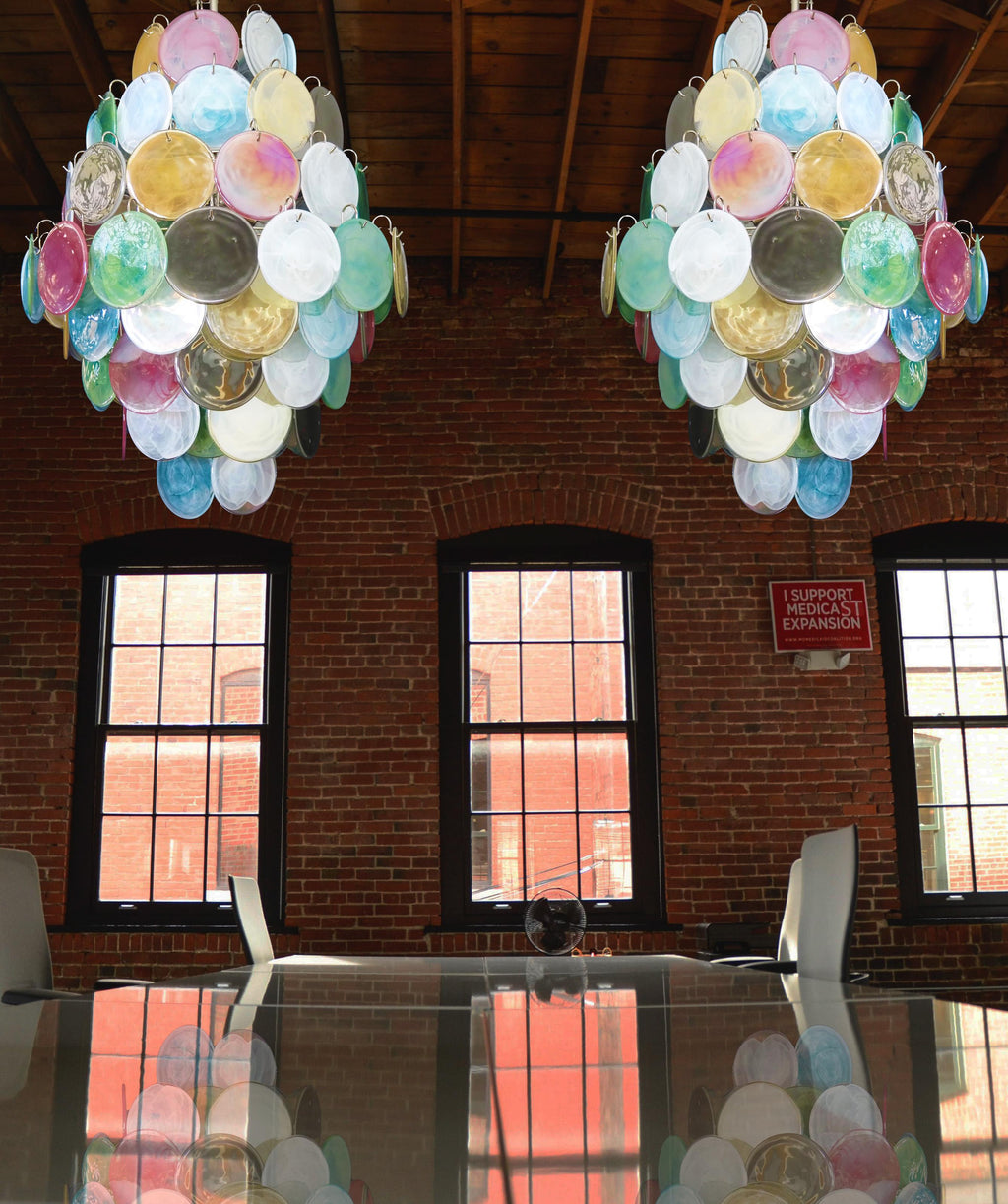 Murano Disc Chandelier Arlecchino 87