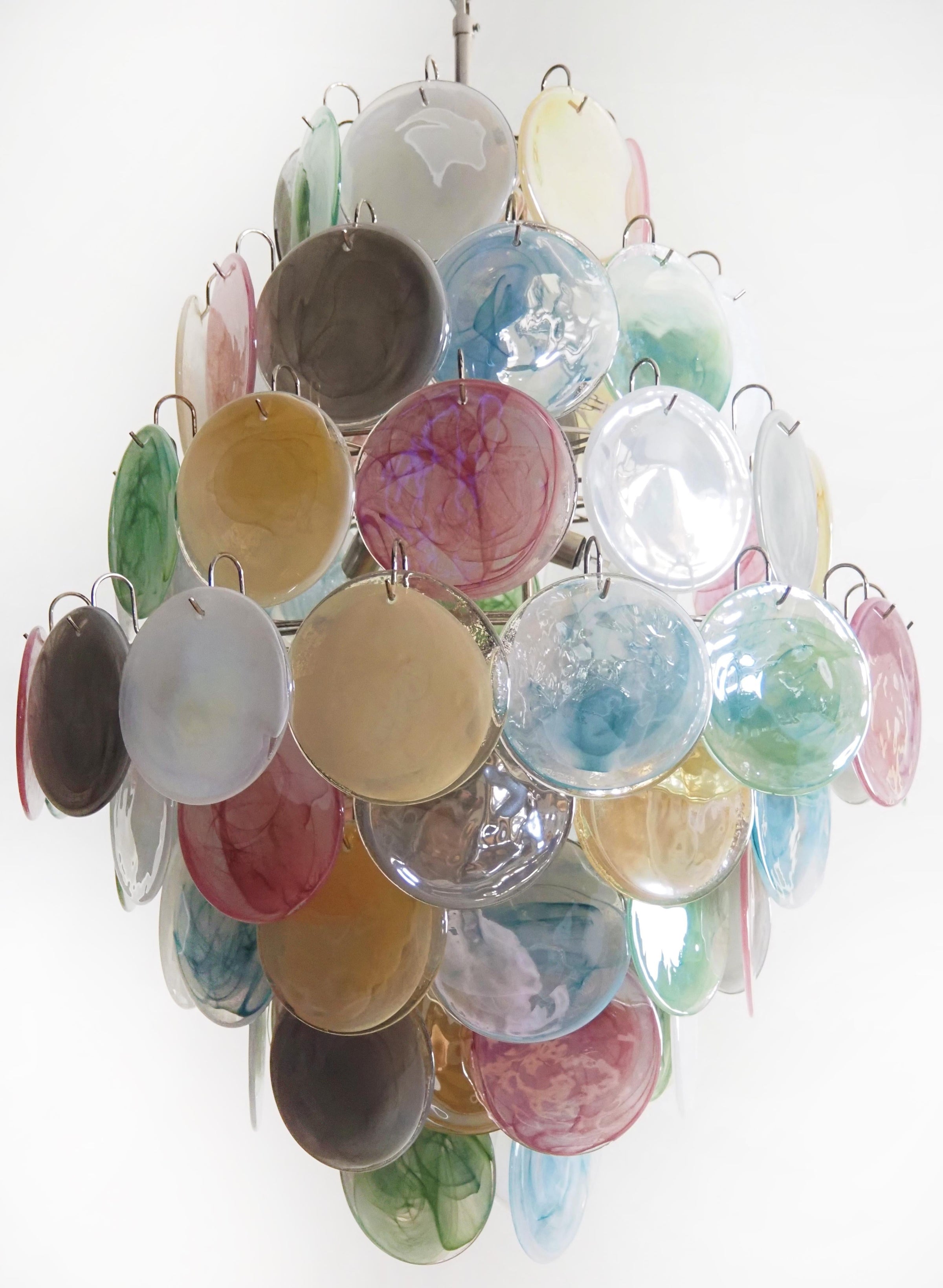 Murano Disc Chandelier Arlecchino 87