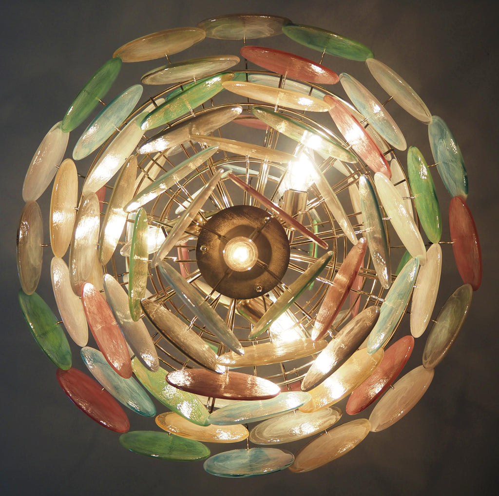 Murano Disc Chandelier Arlecchino 87