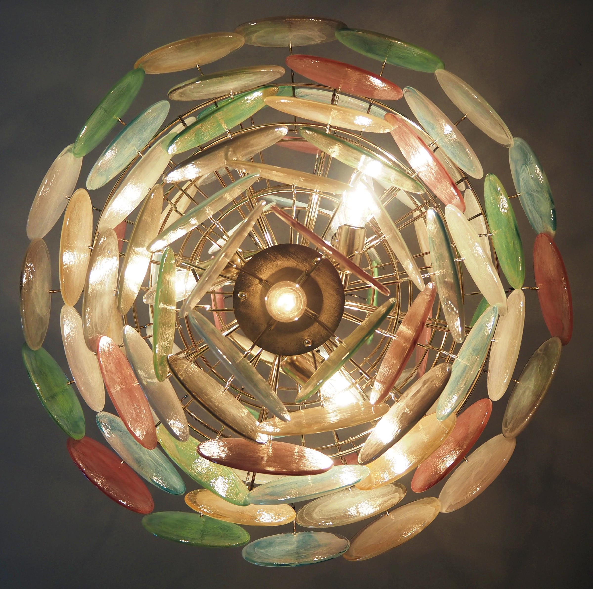 Murano Disc Chandelier Arlecchino 87