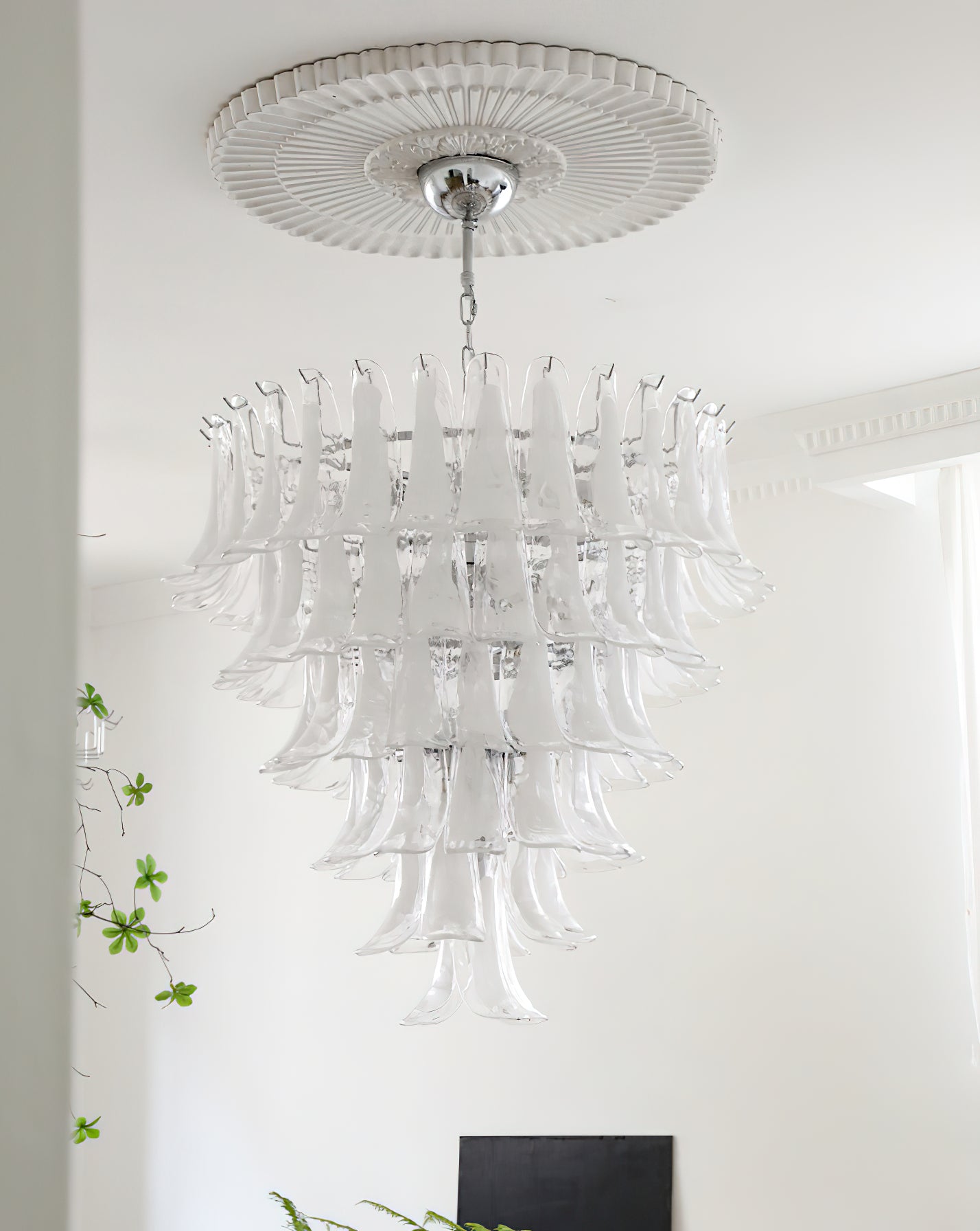 Murano Glass Petal Chandelier