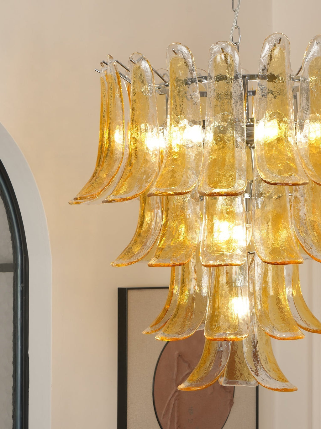 Murano Glass Petal Chandelier