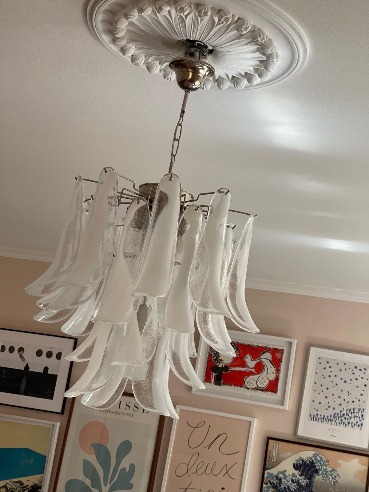 Murano Glass Petal Chandelier 26