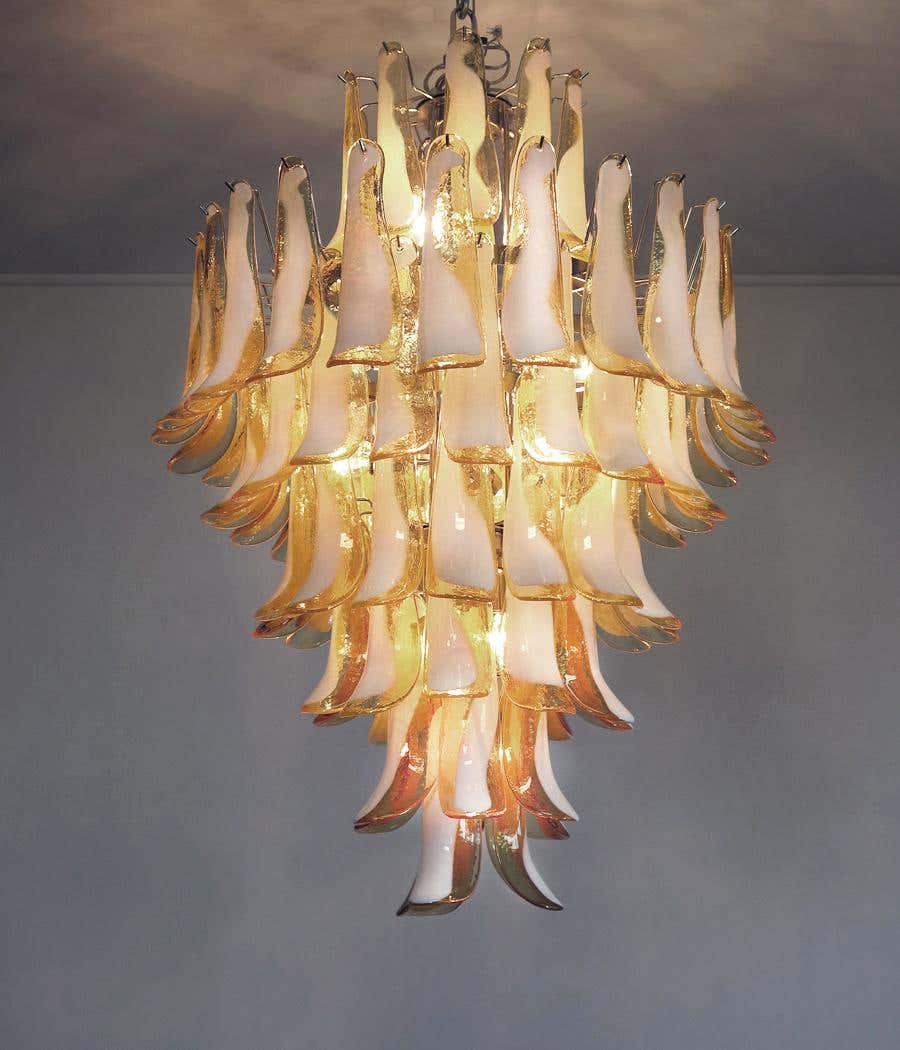Murano Glass Petal Chandelier 85