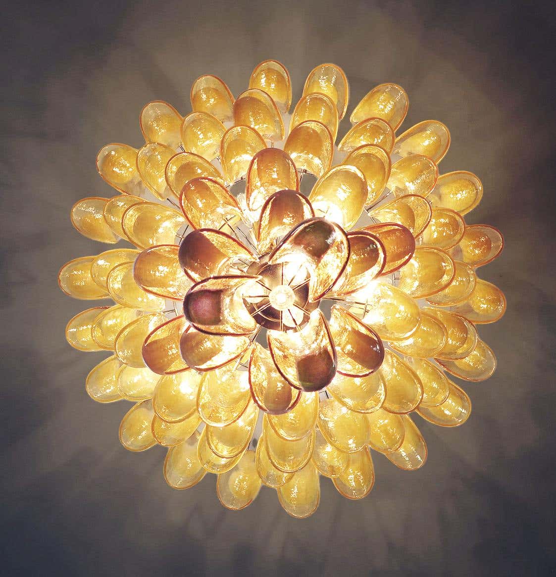 Murano Glass Petal Chandelier 85