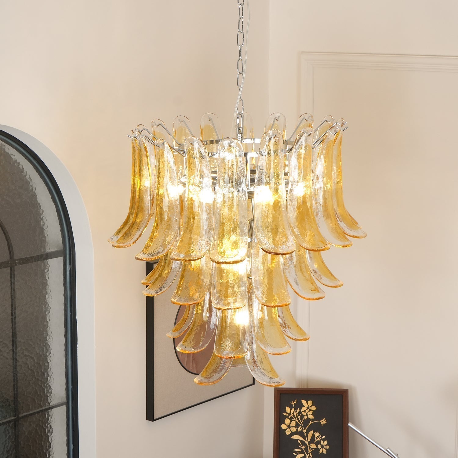 Murano Glass Petal Chandelier