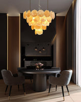 Murano Gold Disc Chandelier 57