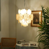 Murano Gold Disc Chandelier 24