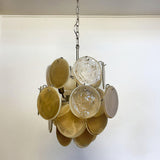 Murano Gold Disc Chandelier 24
