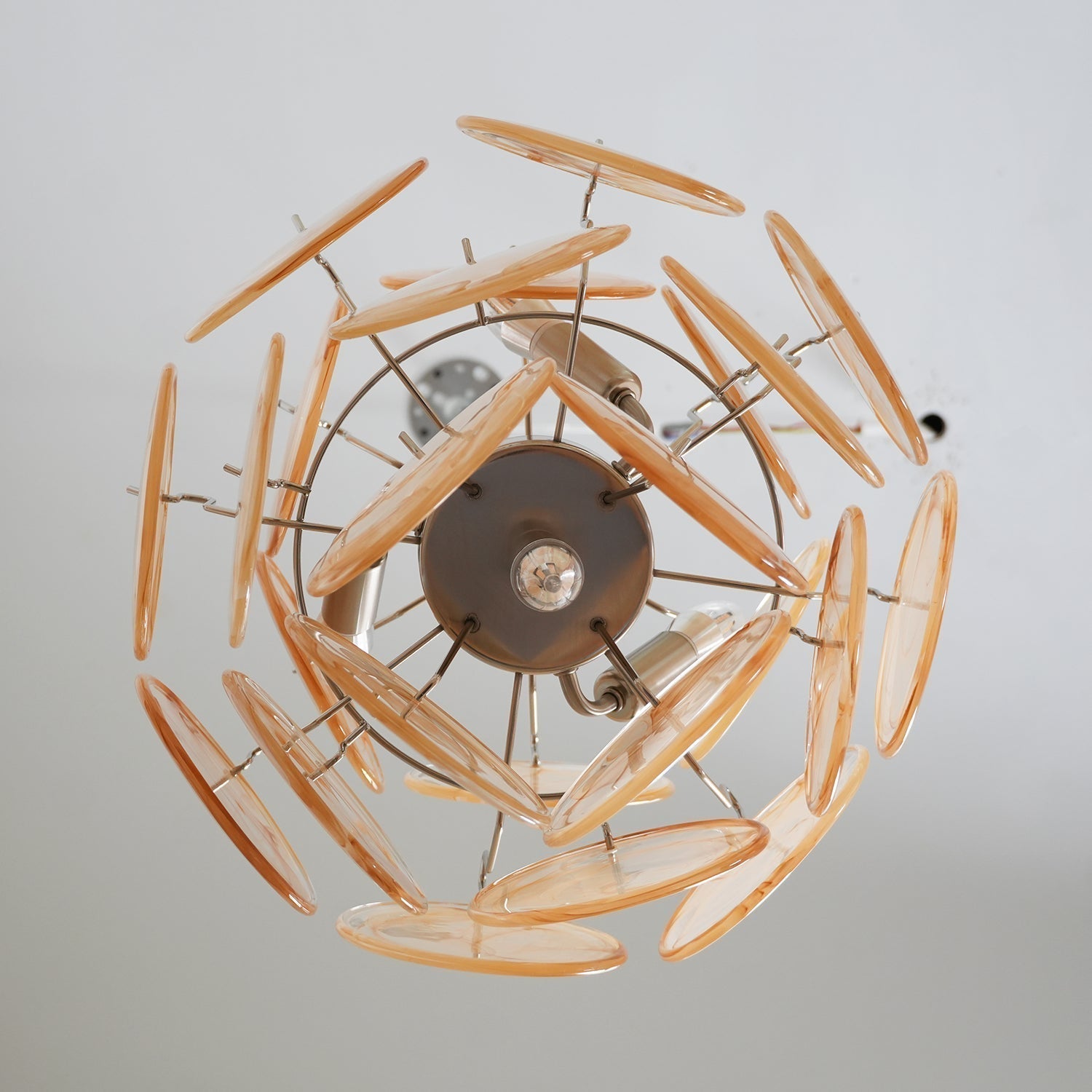 Murano Gold Disc Chandelier 24