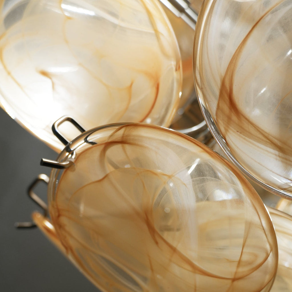 Murano Gold Disc Chandelier 24