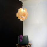 Murano Gold Disc Chandelier 24