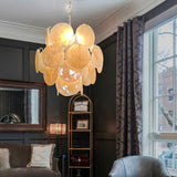 Murano Gold Disc Chandelier 24