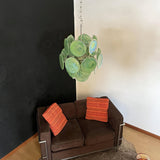 Murano Green Disc Chandelier 24