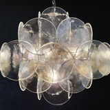 Murano Iridescent Grit Disc Chandelier 36