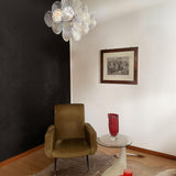 Murano Iridescent Grit Disc Chandelier 36