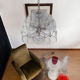 Murano Iridescent Grit Disc Chandelier 36