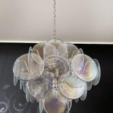 Murano Iridescent Grit Disc Chandelier 36