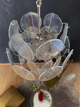 Murano Iridescent Grit Disc Chandelier 24