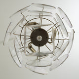 Murano Iridescent Grit Disc Chandelier 24